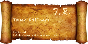 Tauer Róbert névjegykártya