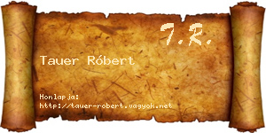 Tauer Róbert névjegykártya